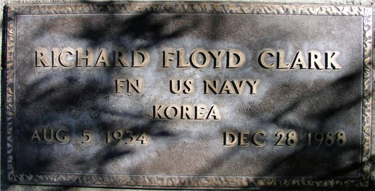 Richard Floyd Clark grave marker photo