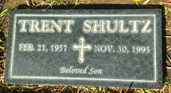 Grave Marker of Trent Shultz