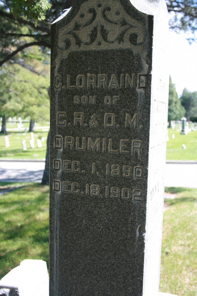 Charles Lorraine Drumiler grave marker