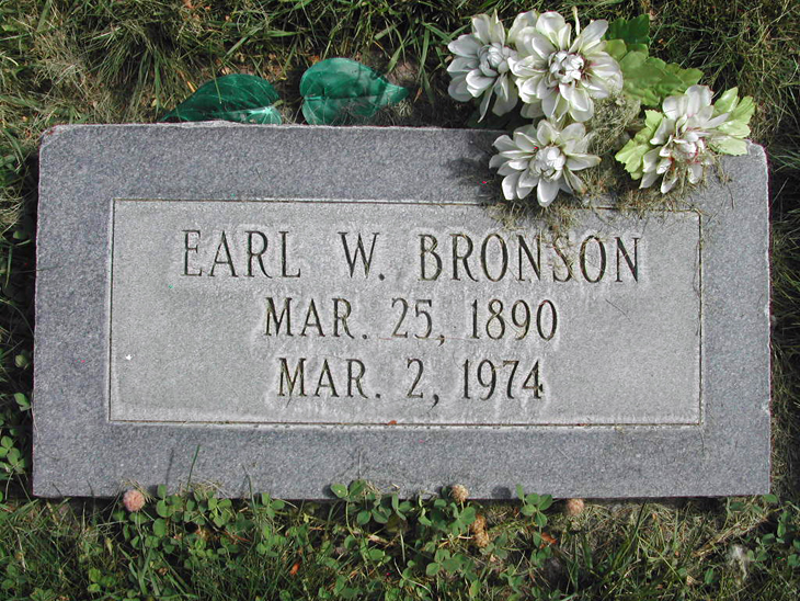 Grave Marker for Earl William Bronson