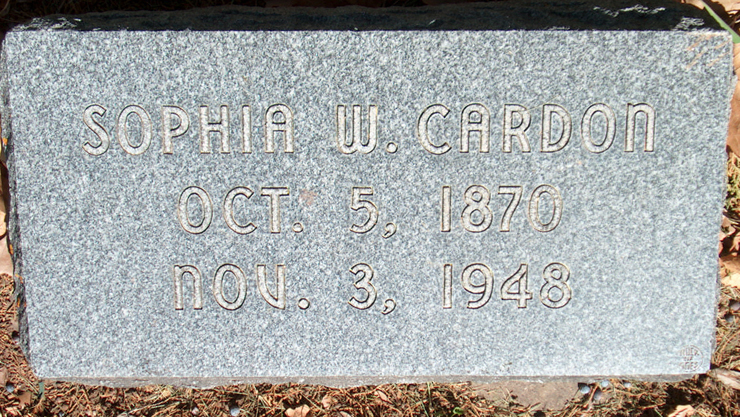 Marker Photo of Sophia W. Cardon