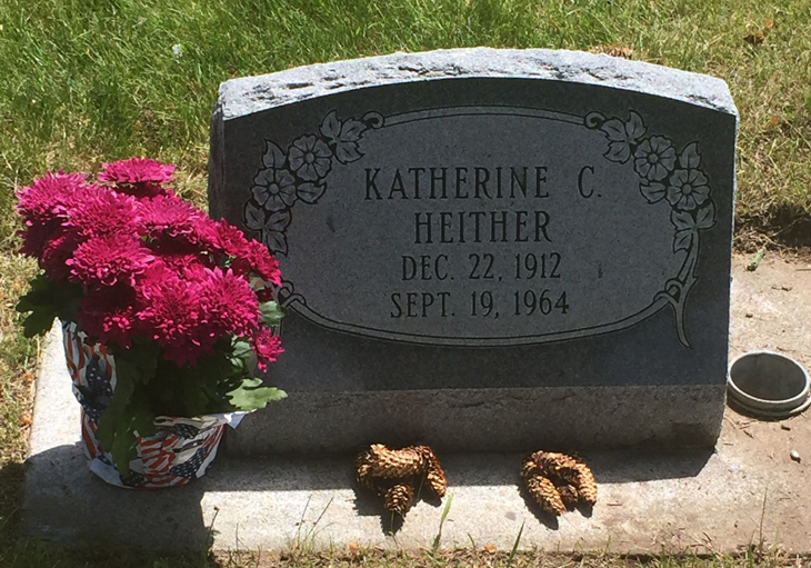 Katherine Cardon Heither grave marker