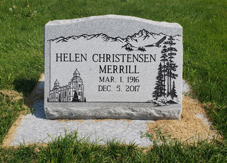 Grave Marker for Helen Marie Christensen Merrill