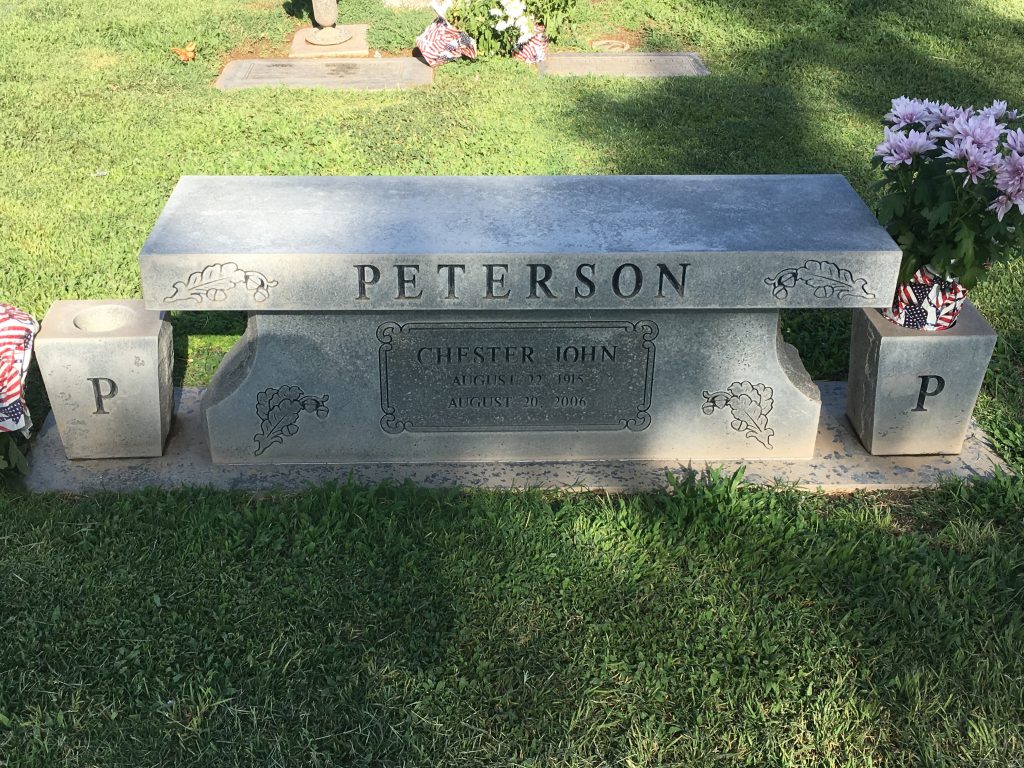 Grave Marker of Chester John Peterson