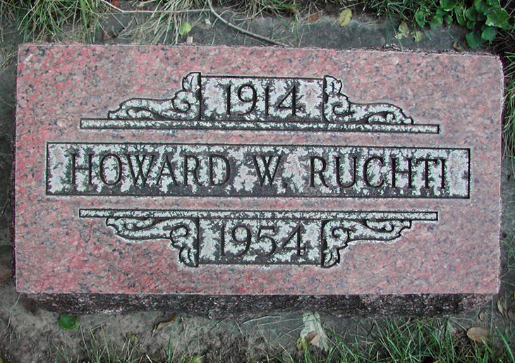 Grave Marker of Howard W. Ruchti