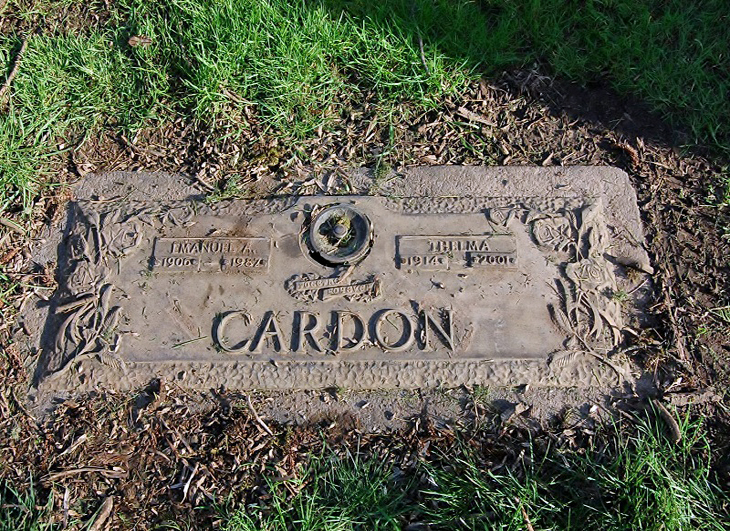 Emanuel Alonzo and Thelma Warren Cardon grave marker