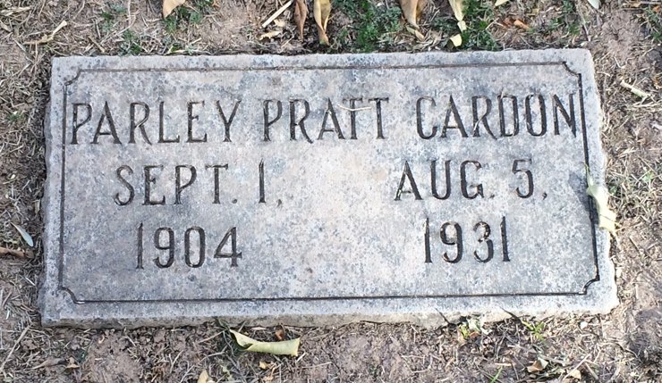 Grave Marker of Parley Pratt Cardon