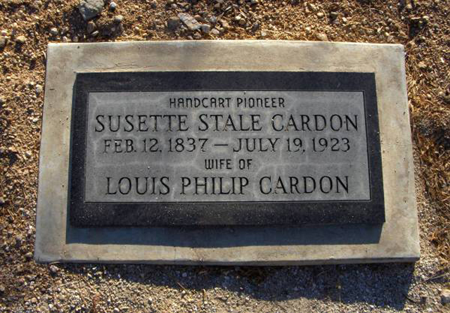 Grave Marker Photo of Susette Stale Cardon

