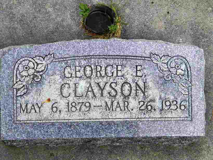 George Clayson Grave Marker