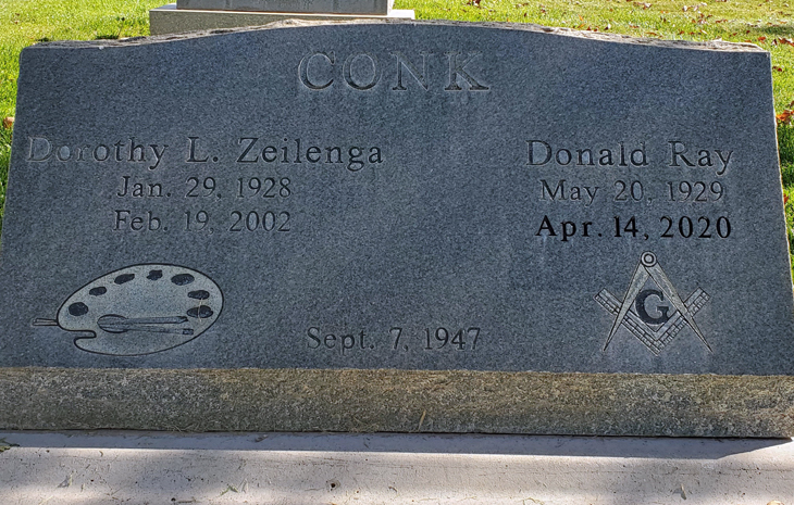 Donald and Dorothy Conk grave marker