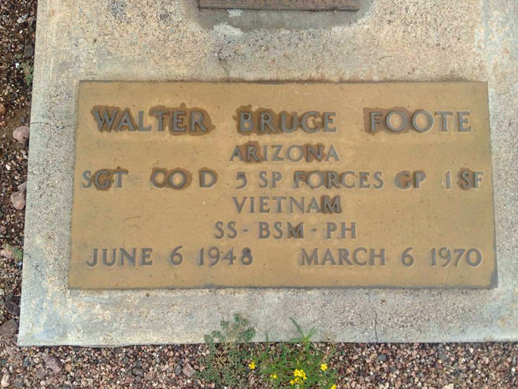 Walter Bruce Foote grave marker