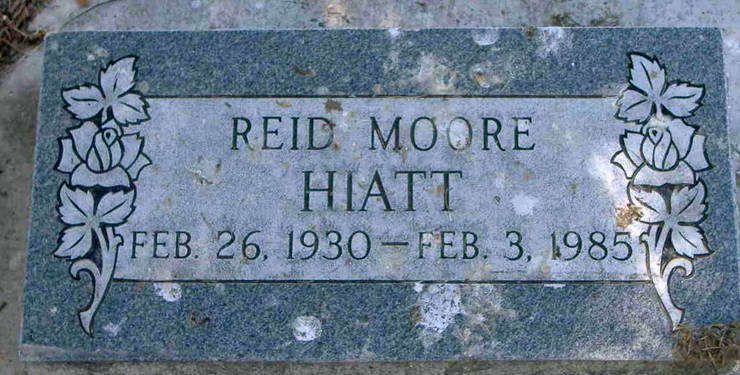 Reid Moore Hiatt grave marker