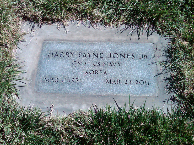 Grave Marker for Harry Payne Jones Jr.