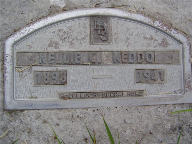 Grave Marker for Nellie Sarah Cardon Neddo