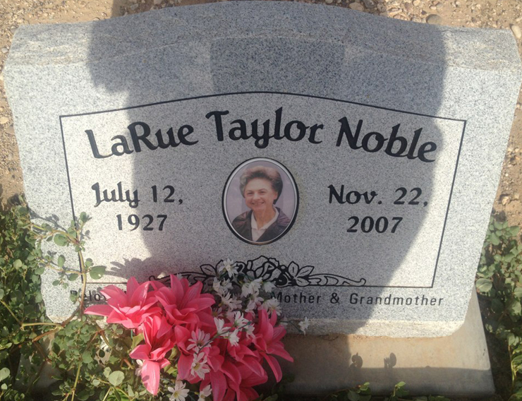 Grave Marker of LaRue Taylor Noble