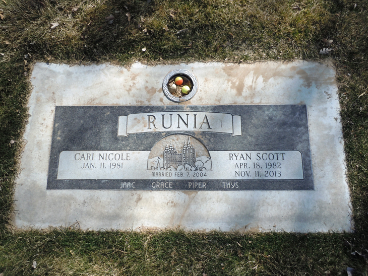 Grave Marker for Ryan Scott Runia