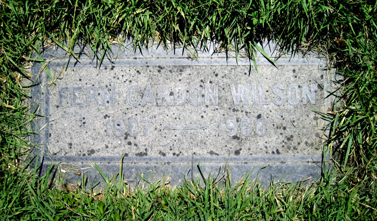 Grave marker for Fern Cardon Wilson