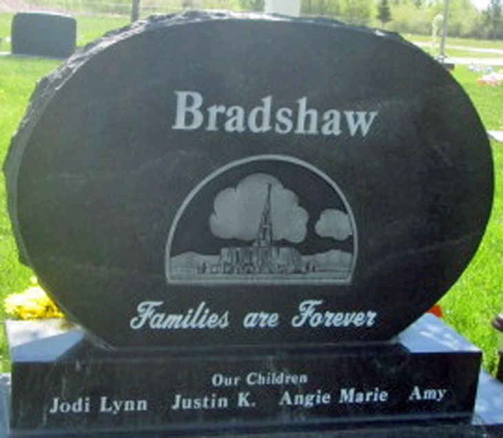 Back of Marker for George and Sherry Bradshaw