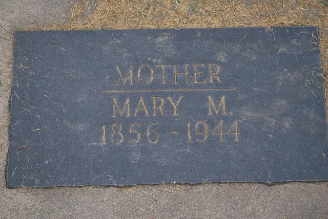 Mary M Guild Cross grave marker