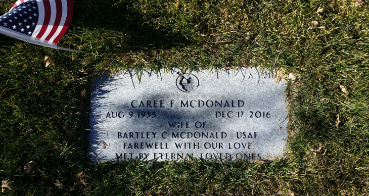 Caree McDonald grave marker