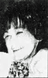 Newspaper photo of Lucy Suzanne Lamoreaux