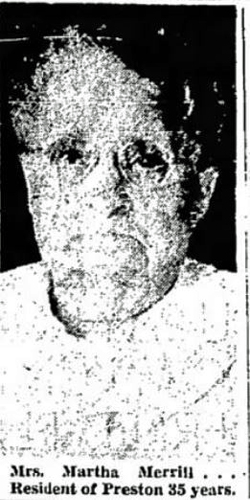 Newspaper photo of Martha Mary Cardon Merrill