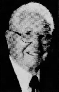 Newspaper photo of Raymond W. Lamoreaux