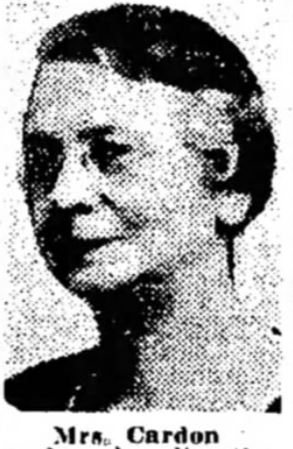 Newspaper Photo of Sarah S. Cardon