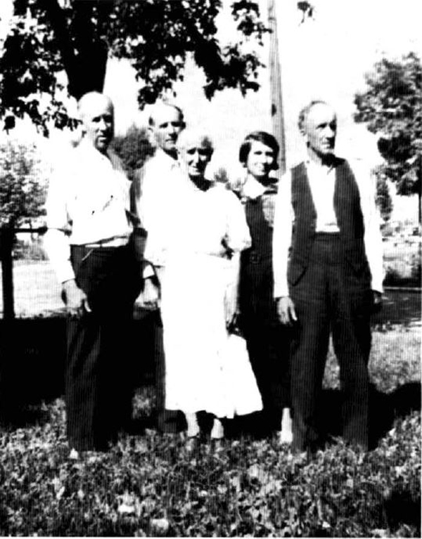 Photo of George P., Magdalene, Ernest William, Hyrum Michael, and Katie C. Jensen