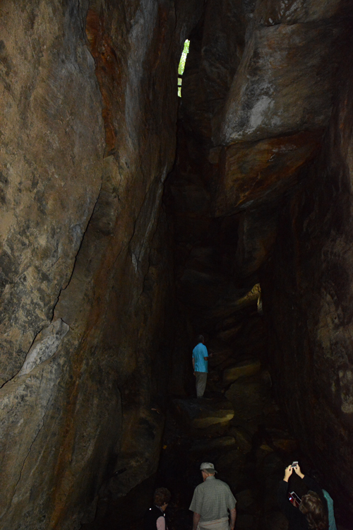 Standing inside the cave