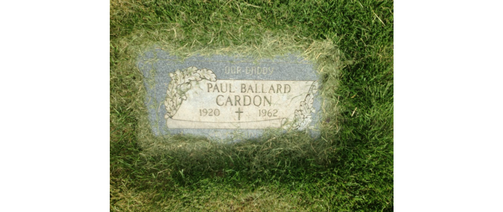 Paul Ballard Cardon grave marker