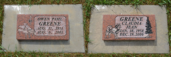 Son and Daughter Grave Markers