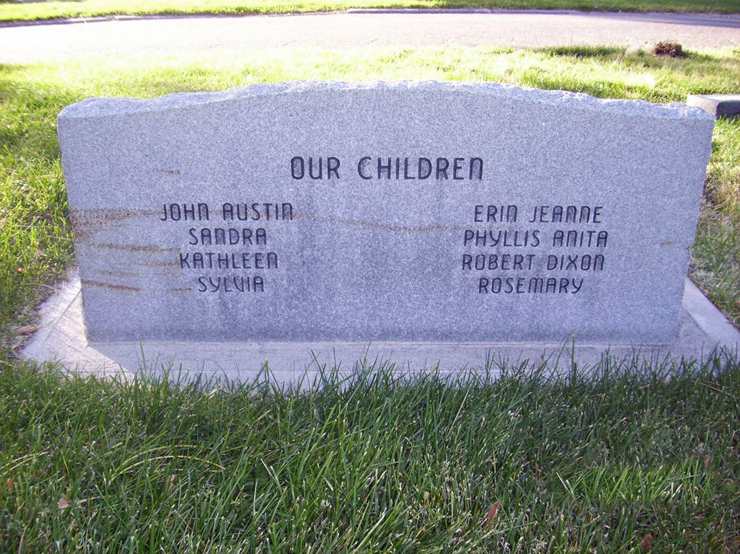 Grave Marker's Back Side