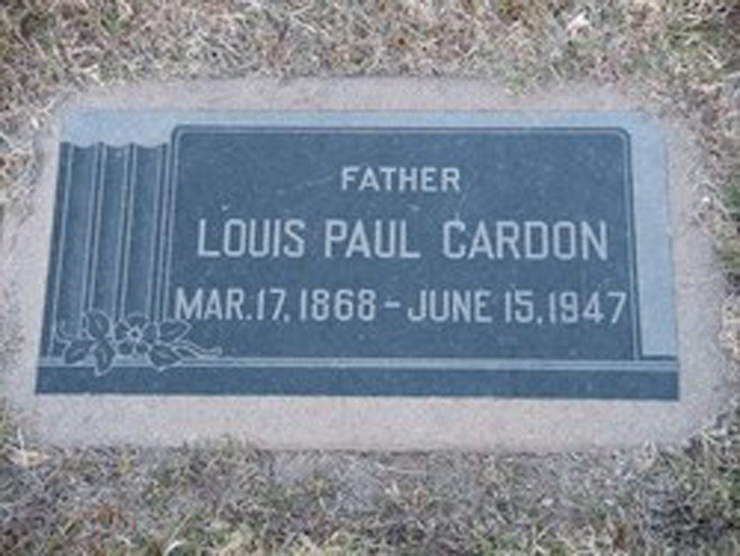 Louis Paul Cardon Grave Marker