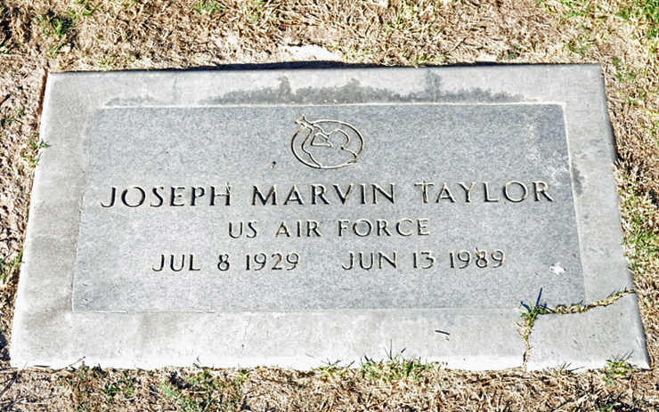 Grave Marker of Joseph Marvin Taylor