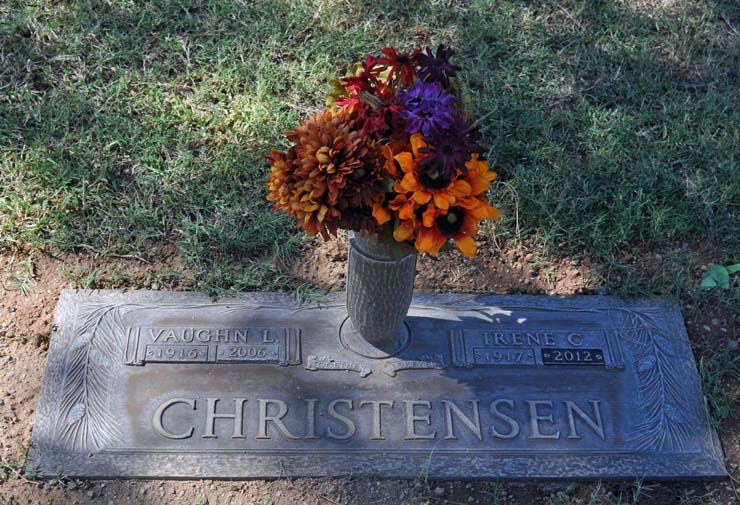 Grave Marker - Vaughn and Irene Christensen