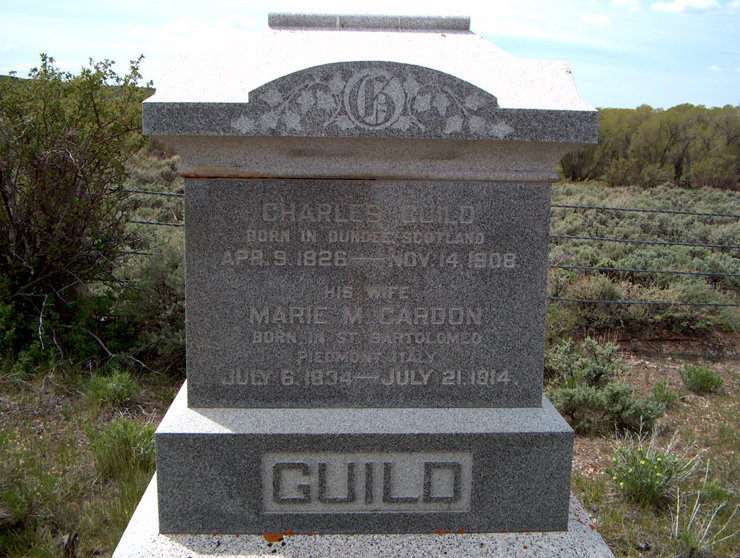 Grave Marker for Marie Cardon and Charles Guild