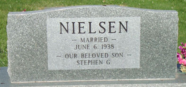 Back of Grave Marker