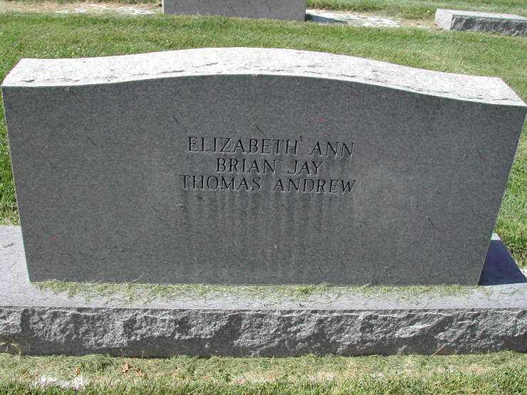 Back of Grave Marker