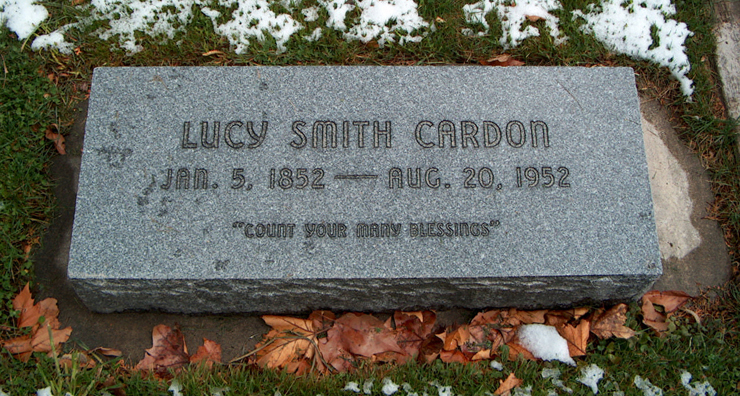 Lucy Smith Cardon Grave Marker
