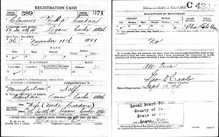 WWI Draft Registration