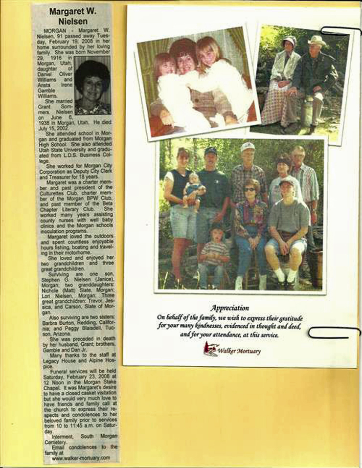 Newspaper clipping and photos