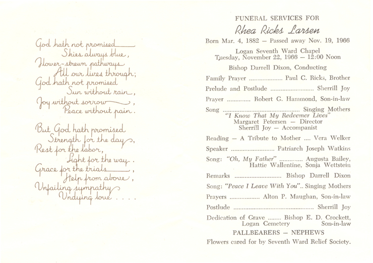 Funeral Program