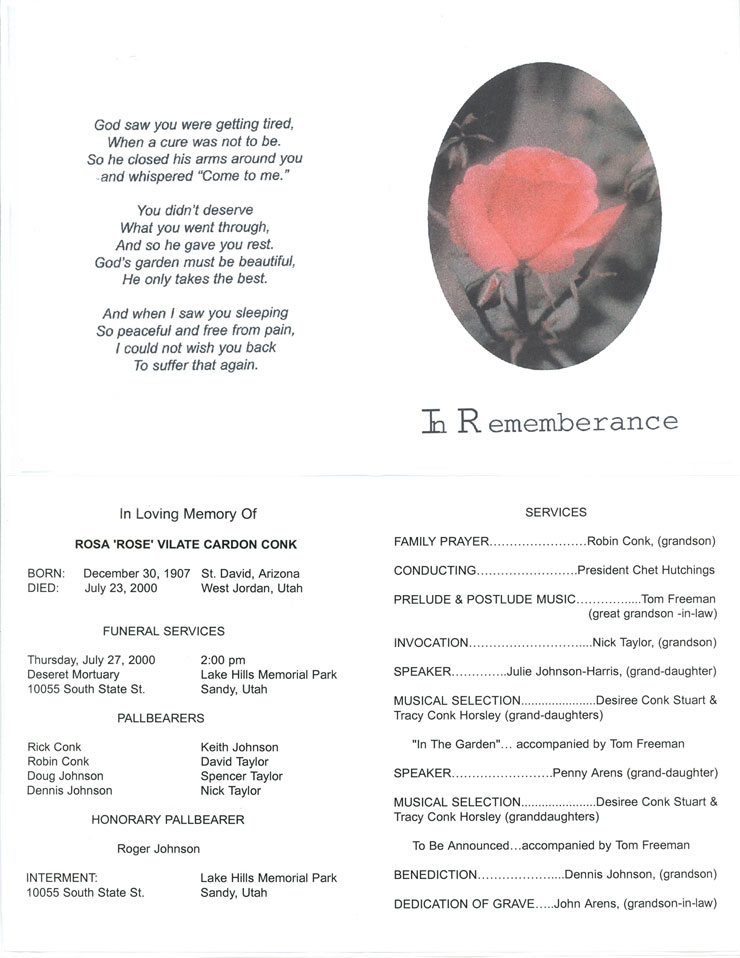 Funeral Program